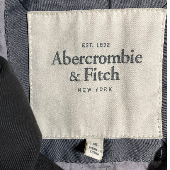 Abercrombie & Fitch Womens Jackets Asymmetric Full Zip 100% Cotton Black Size M - Picture 3 of 8